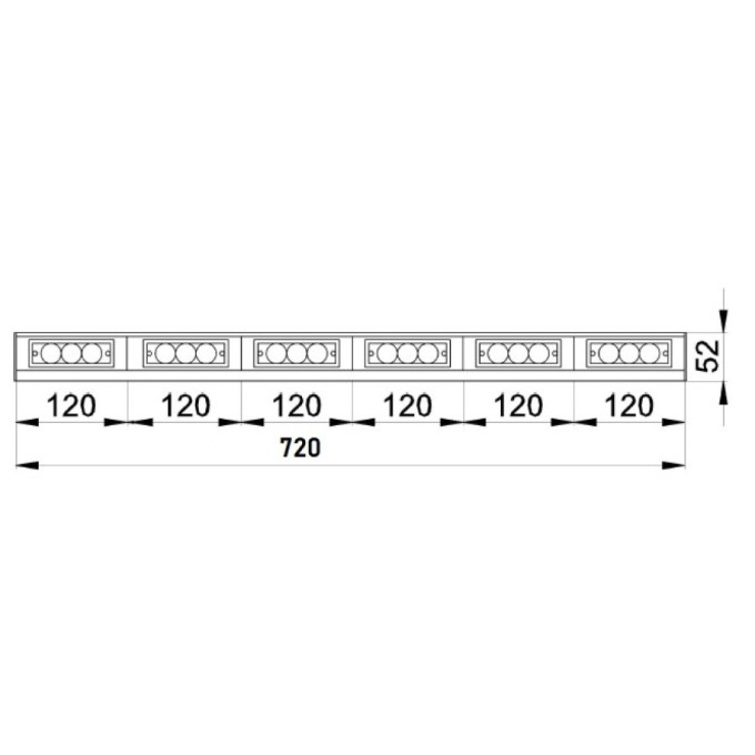 Bara lumini led dirijare trafic si semnalizare rutiera - 6 Module LED a cate 3 LED-uri fiecare